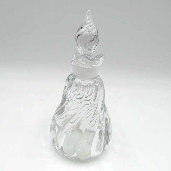 Vintage Fostoria Cruet Colonial Swirl Clear Glass Original Flame Stopper - Picture 4 of 8
